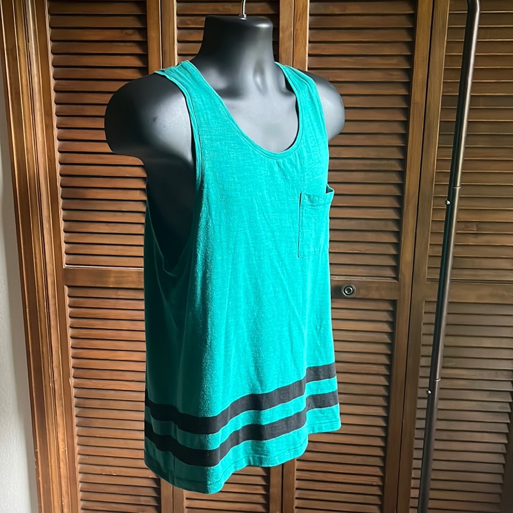 Green and Black medium tank top